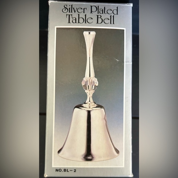 Vintage Silver Plated Table Bell With Strass Swarovski Crystals And Box - Picture 6 of 6